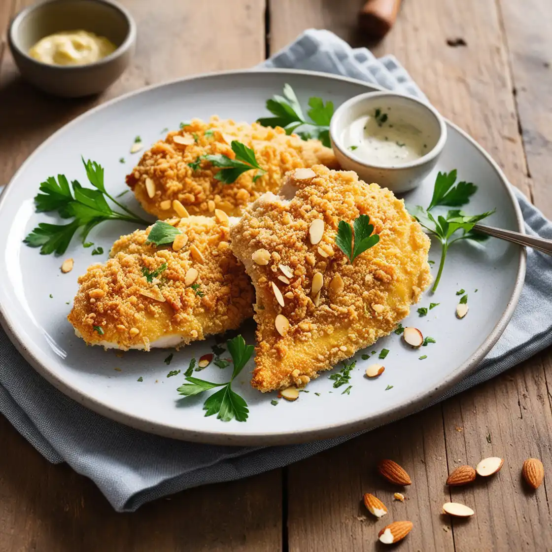1.6.6 Frango empanado com farinha de amêndoas