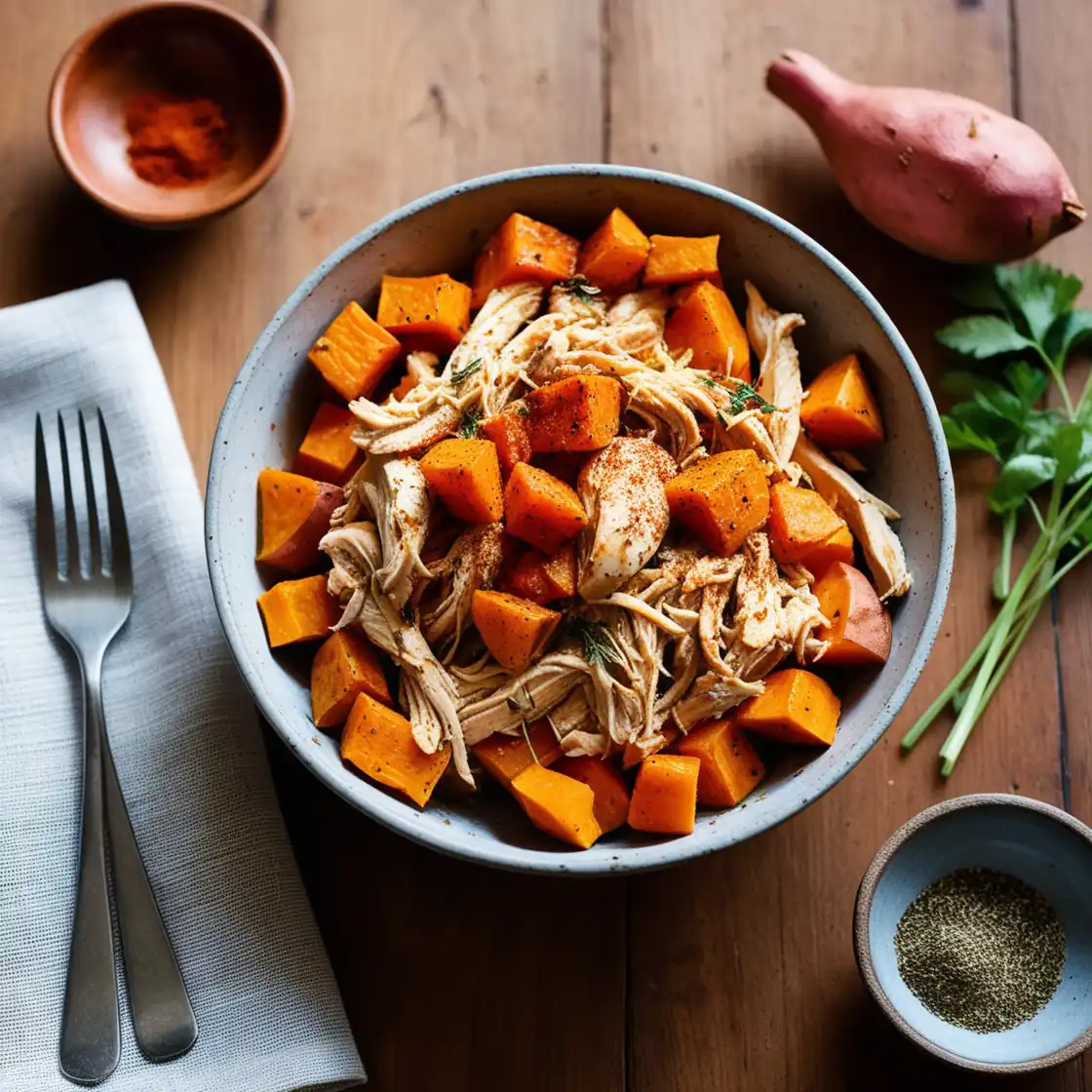 1.9.6 Frango desfiado com batata-doce